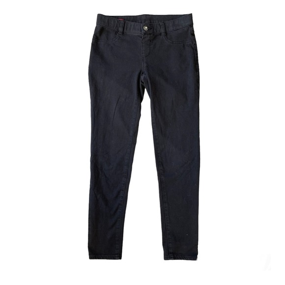 Girls 12 Arizona Black Stretch Ankle Jegging Pants Pockets Rhinestone Button - Picture 1 of 2